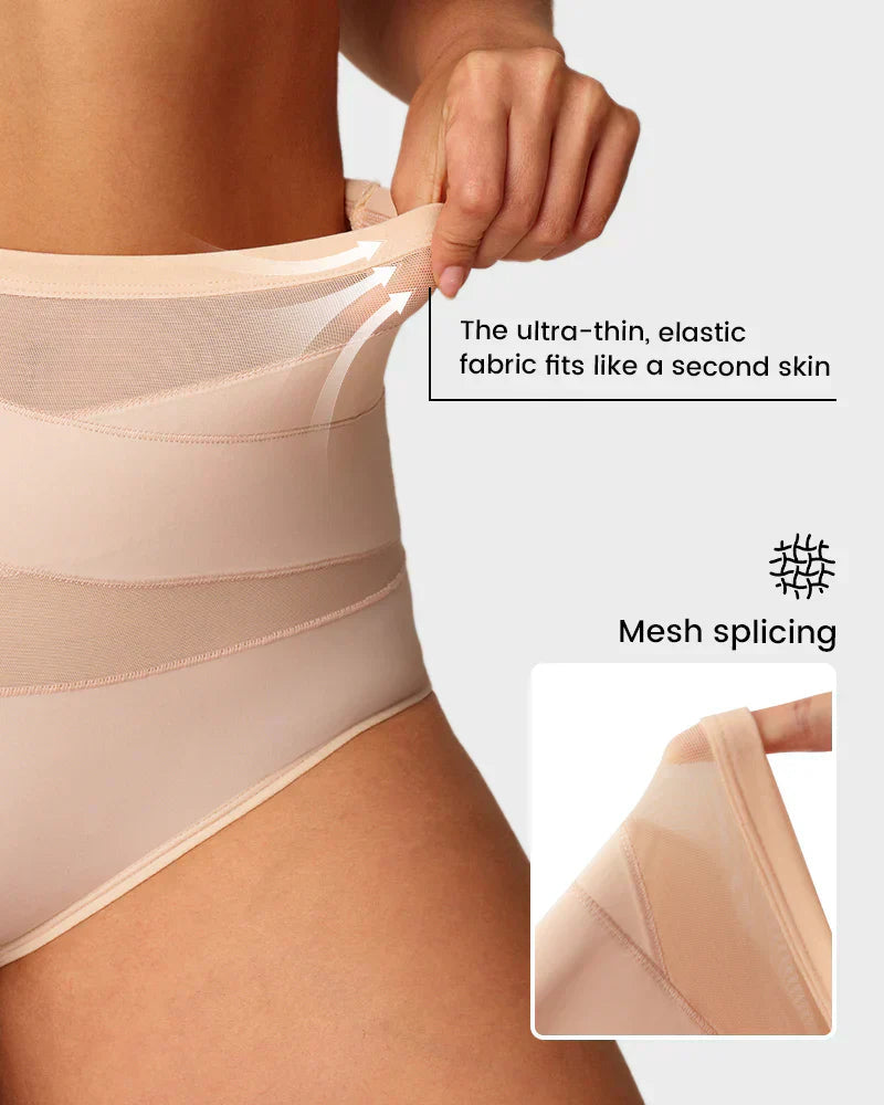 Sfrcord® Plus-Size High-Waist Cross Tummy Control Panties
