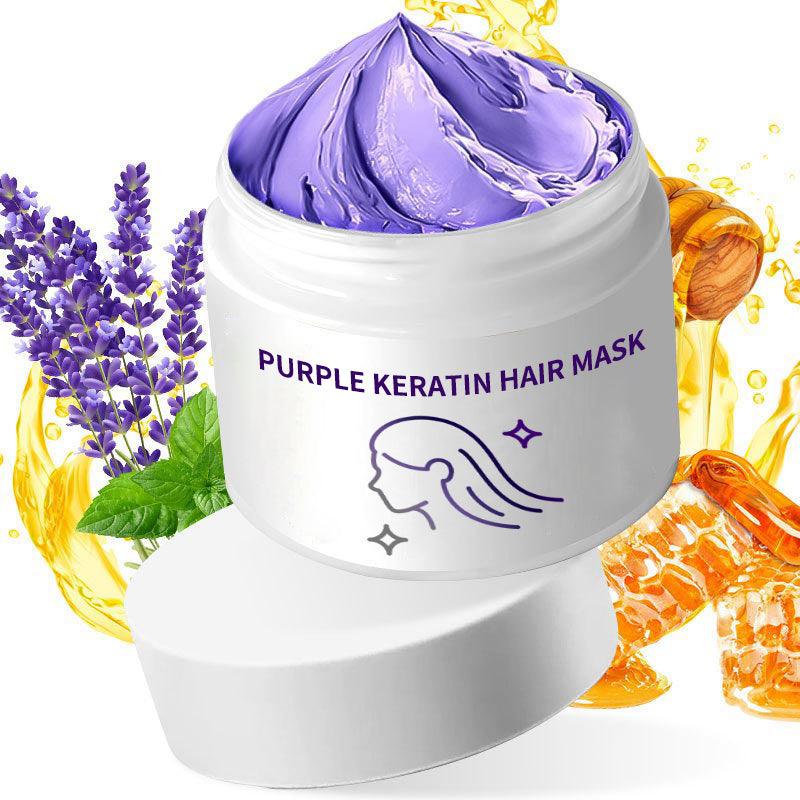 Limited Stock!!! AEXZR® Purple Keratin Hair Mask - Locks Color & Neutralizes Brass & Yellow Tones For Blonde Silver Gray Highlighted Hair