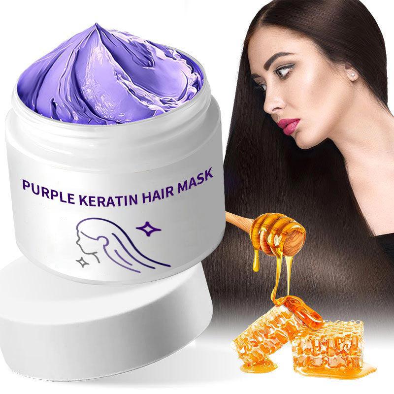 Limited Stock!!! AEXZR® Purple Keratin Hair Mask - Locks Color & Neutralizes Brass & Yellow Tones For Blonde Silver Gray Highlighted Hair