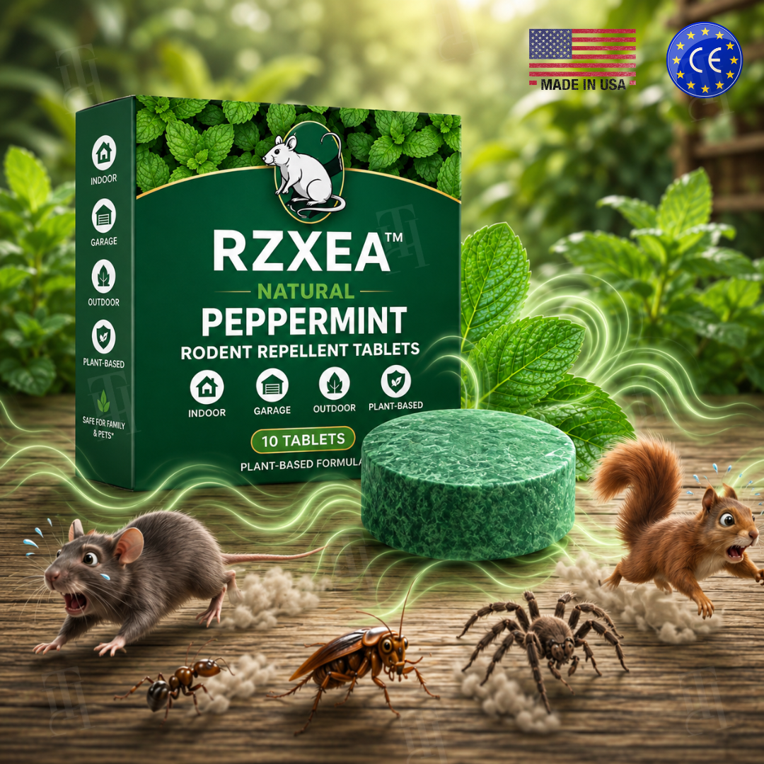 RZXEA™ Natürliche Pfefferminz-Tabletten zur Nagetierabwehr für Haus & Garage 🏡