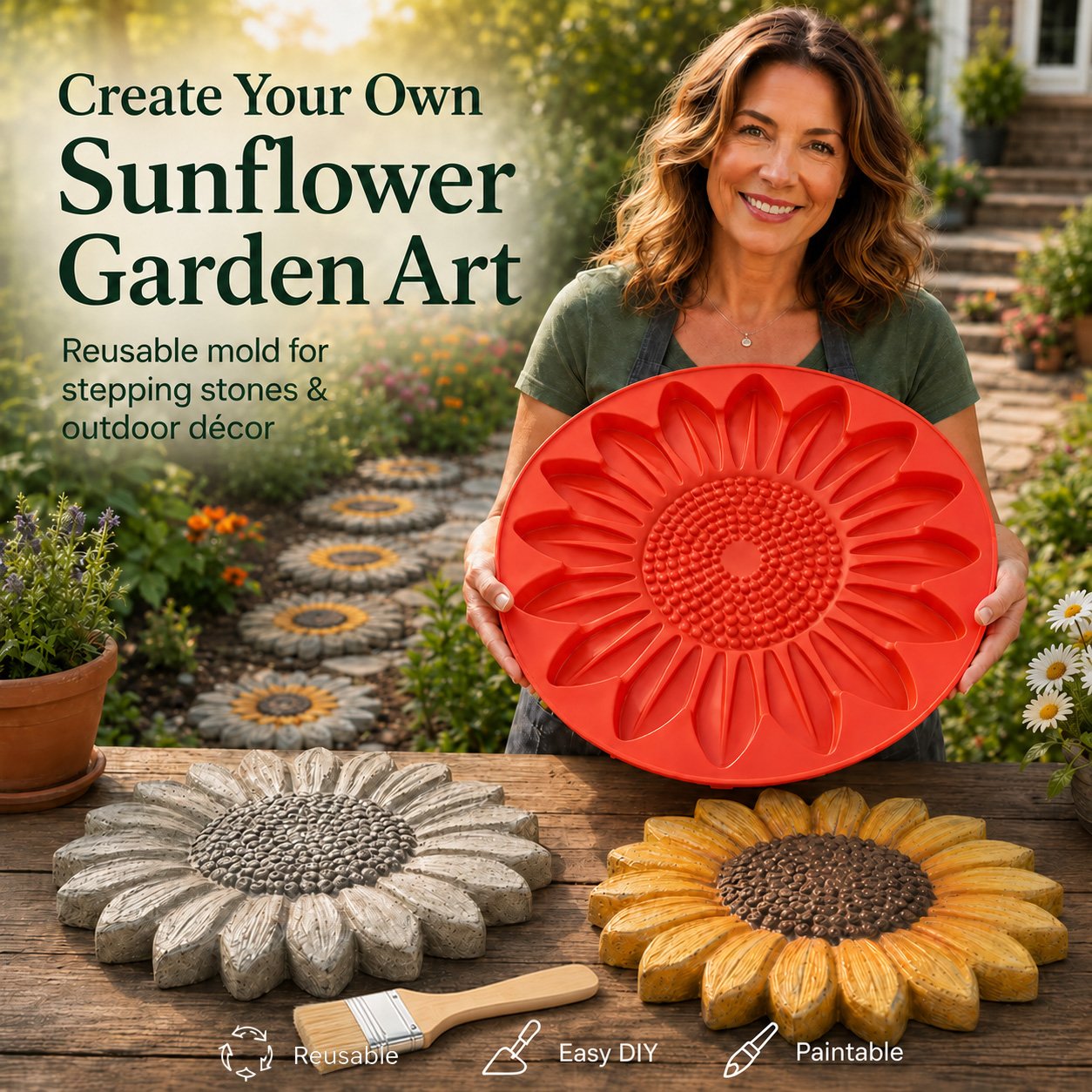 AEXZR® 💥 LAST DAY 49% OFF - 🌻 Reusable Garden Art Mold – Make Your Garden Truly One of a Kind (📦Buy 2 Free Shipping)