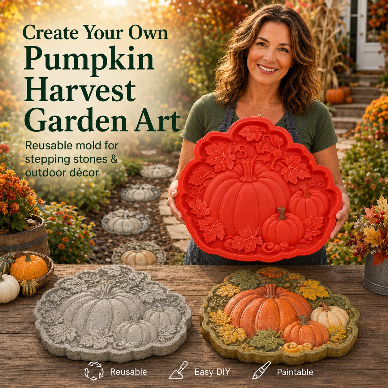 Limited Stock!!! AEXZR® 💥 LAST DAY 49% OFF - 🌻 Reusable Garden Art Mold – Make Your Garden Truly One of a Kind (📦Buy 2 Free Shipping)