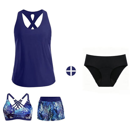 Limited Stock!!! Sfrcord® Women's 3-Piece Swimsuit Tankini Set with Shorts