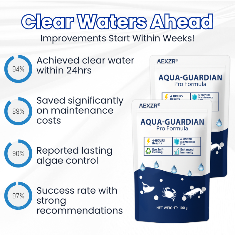✨ Fra grønt til rent natten over! | ⏱️ Krystalklart på 24 timer! | AEXZR® Aqua-Guardian Pro Formel