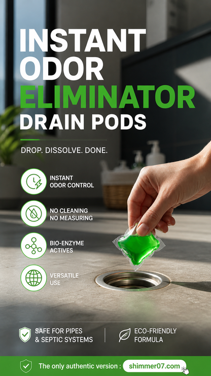 Limited Stock!!! 🥳2026 HOT SALE🥳💞AEXZR® 50K+ SOLD!｜Drain Deodorizer Pods – Bio‑enzyme formula neutralizes smells at the source. Instant fresh scent, no harsh chemicals. Say goodbye to embarrassing odours. 🚰✅