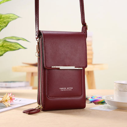 👜 📱AEXZR® Simple and elegant women's touchscreen crossbody phone wallet