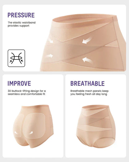 Sfrcord® Plus-Size High-Waist Cross Tummy Control Panties