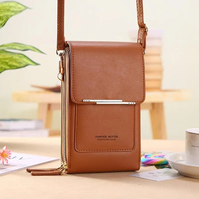 👜 📱AEXZR® Simple and elegant women's touchscreen crossbody phone wallet