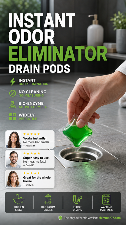 Limited Stock!!! 🥳2026 HOT SALE🥳💞AEXZR® 50K+ SOLD!｜Drain Deodorizer Pods – Bio‑enzyme formula neutralizes smells at the source. Instant fresh scent, no harsh chemicals. Say goodbye to embarrassing odours. 🚰✅
