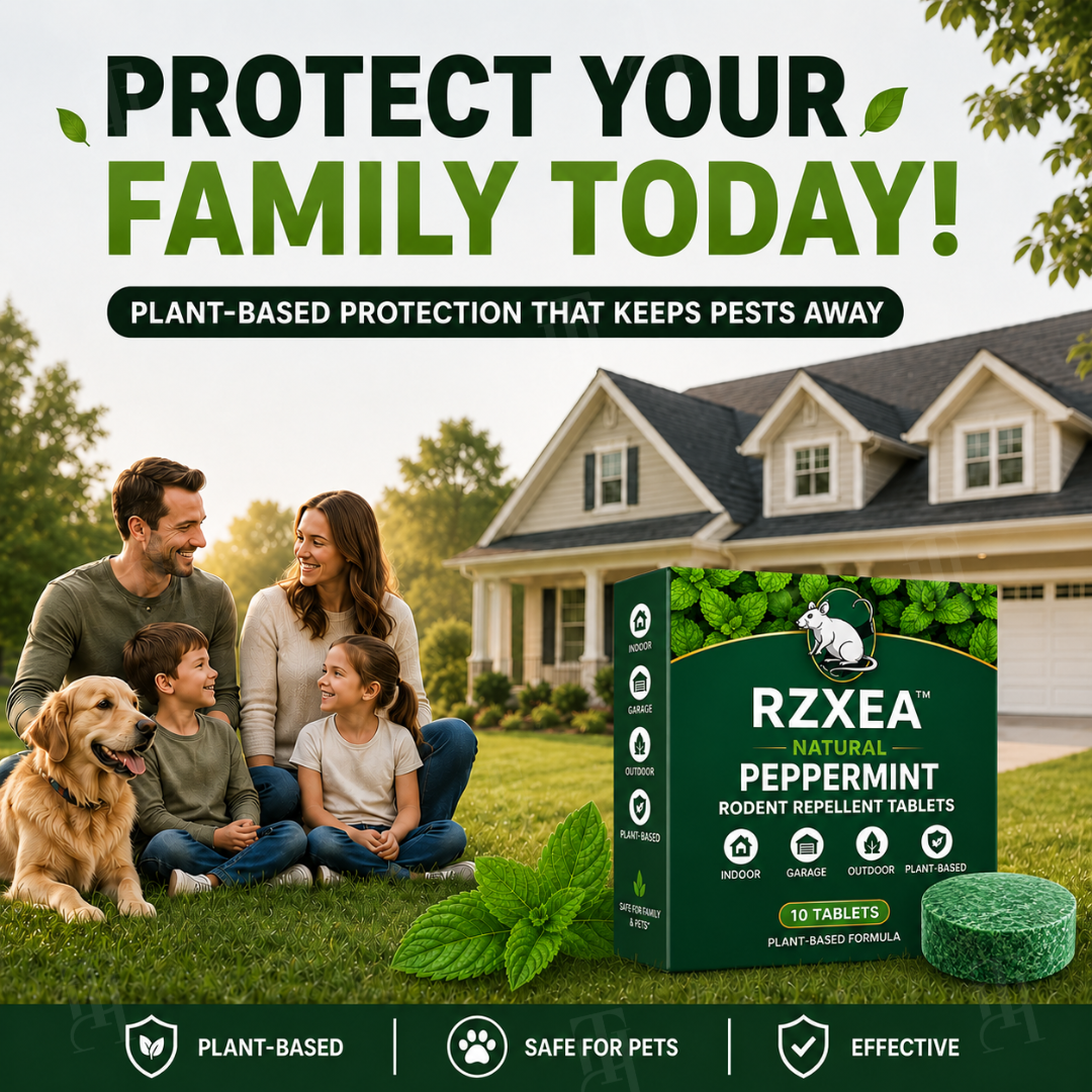 RZXEA™ Natürliche Pfefferminz-Tabletten zur Nagetierabwehr für Haus & Garage 🏡