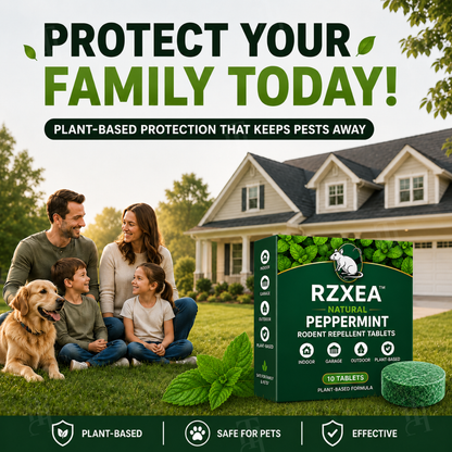 RZXEA™ Natürliche Pfefferminz-Tabletten zur Nagetierabwehr für Haus & Garage 🏡