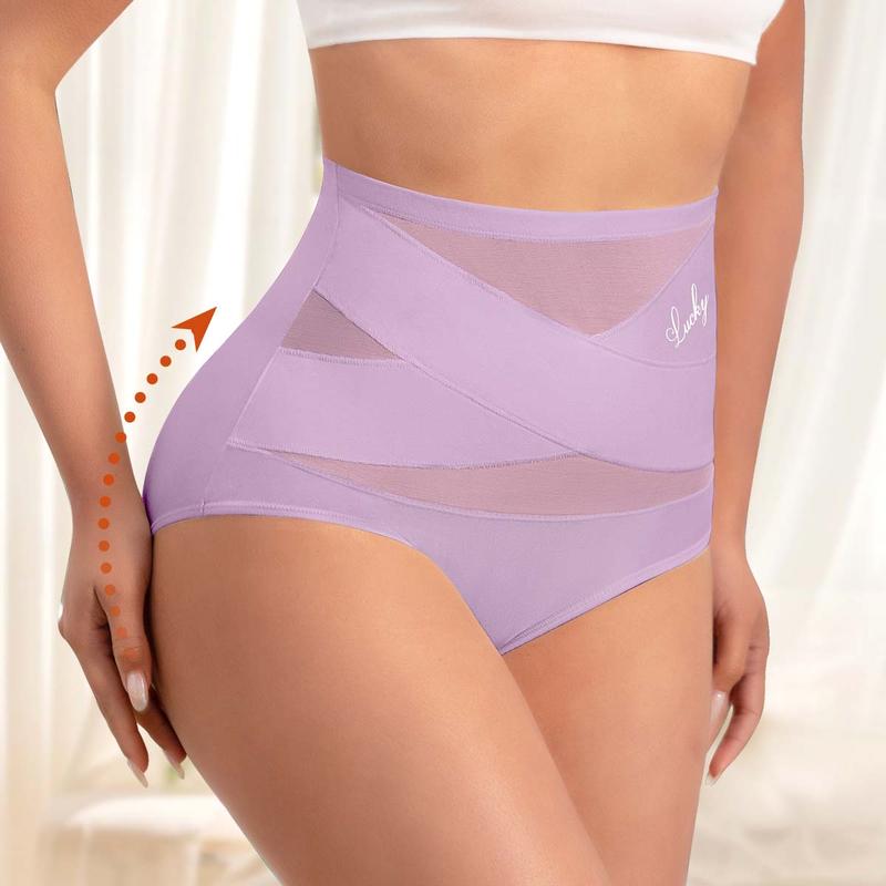 Sfrcord® Plus-Size High-Waist Cross Tummy Control Panties