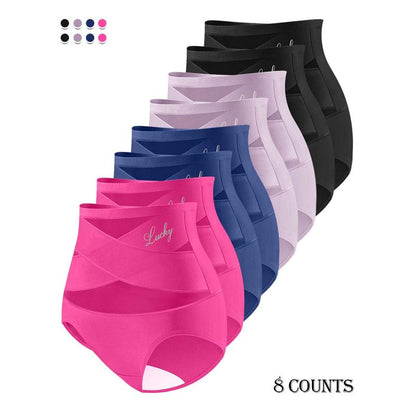 Sfrcord® Plus-Size High-Waist Cross Tummy Control Panties