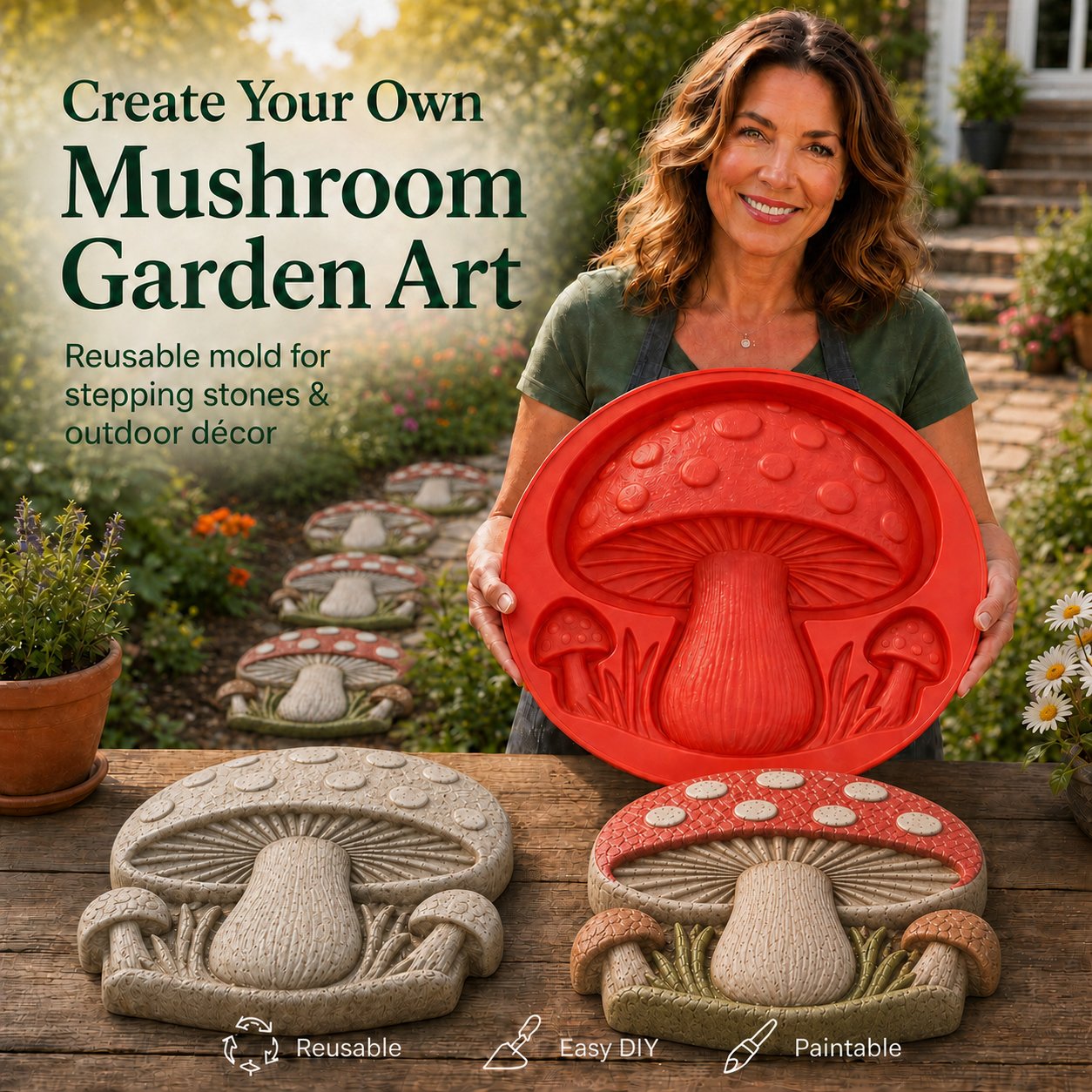 AEXZR® 💥 LAST DAY 49% OFF - 🌻 Reusable Garden Art Mold – Make Your Garden Truly One of a Kind (📦Buy 2 Free Shipping)