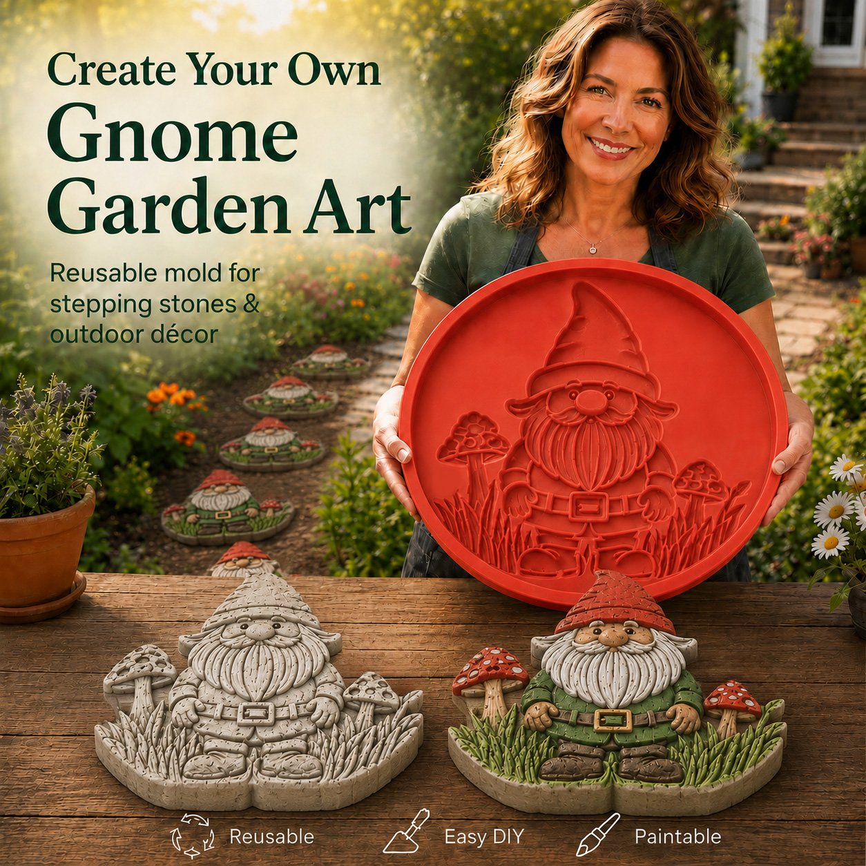 Limited Stock!!! AEXZR® 💥 LAST DAY 49% OFF - 🌻 Reusable Garden Art Mold – Make Your Garden Truly One of a Kind (📦Buy 2 Free Shipping)
