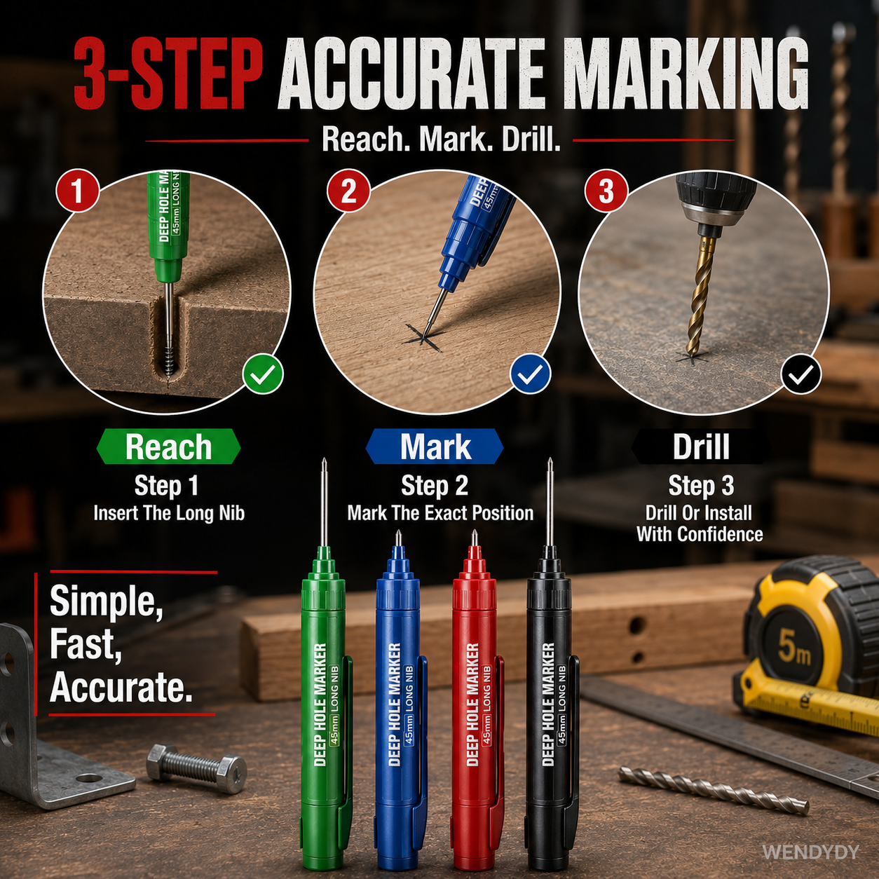 Limited Stock!!! 📢📢50% OFF !! ⏰AEXZR® Deep Hole Marker with 45mm Long Nib