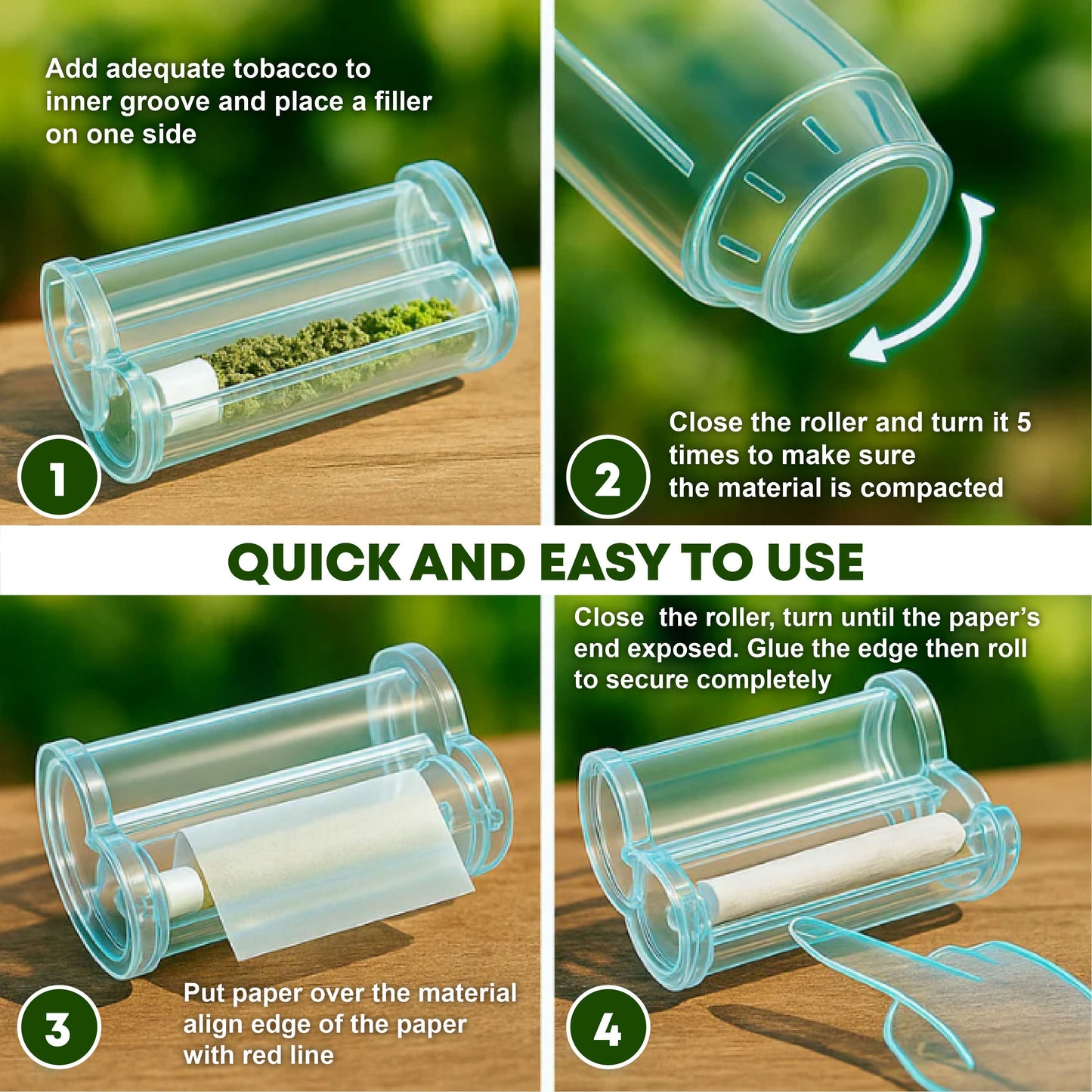 🌟 Official Store | 🛡️ Perfect Rolls in Seconds! AEXZR® SmartRoll Portable Cigarette Roller.