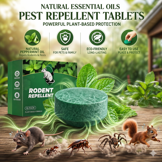 Begrenzter Vorrat!!! 🟢 Natürliche Pfefferminzöl-Tabletten zur Nagetierabwehr – 10er-Pack