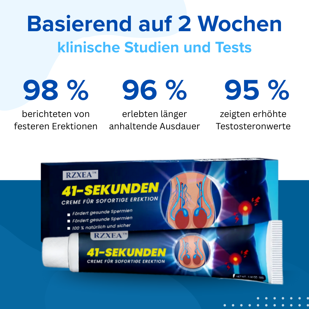 Nur noch 10 Plätze zum Sonderpreis!RZXEA™ 41-Sekunden-Creme für sofortige Erektion 🚀 🚀In 41 s einsatzbereit – 4 h Vollgas