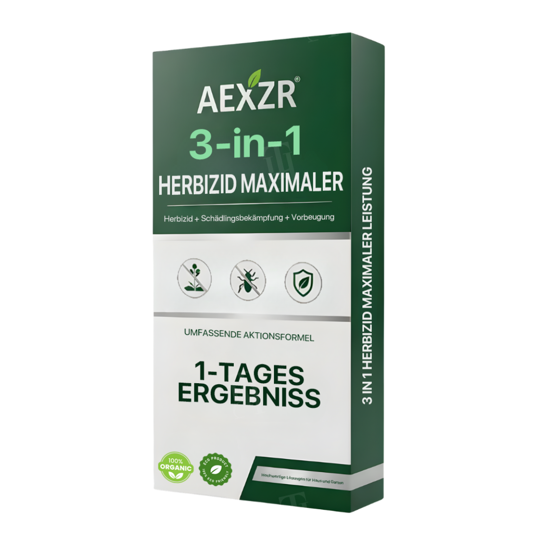 AEXZR® 3-in-1 Herbizid | Sichtbare Ergebnisse in 24 Std. | 100% sicher für Kinder & Haustiere | Max Power Unkraut- & Wurzelvernichter 🚫🌿