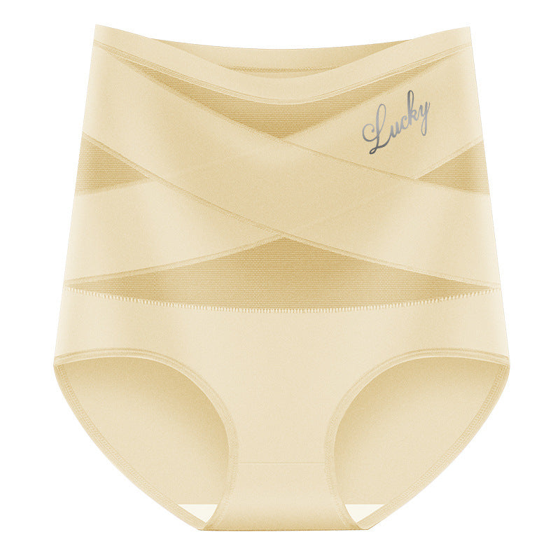 Sfrcord® Plus-Size High-Waist Cross Tummy Control Panties