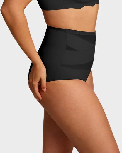 Sfrcord® Plus-Size High-Waist Cross Tummy Control Panties