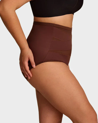 Sfrcord® Plus-Size High-Waist Cross Tummy Control Panties