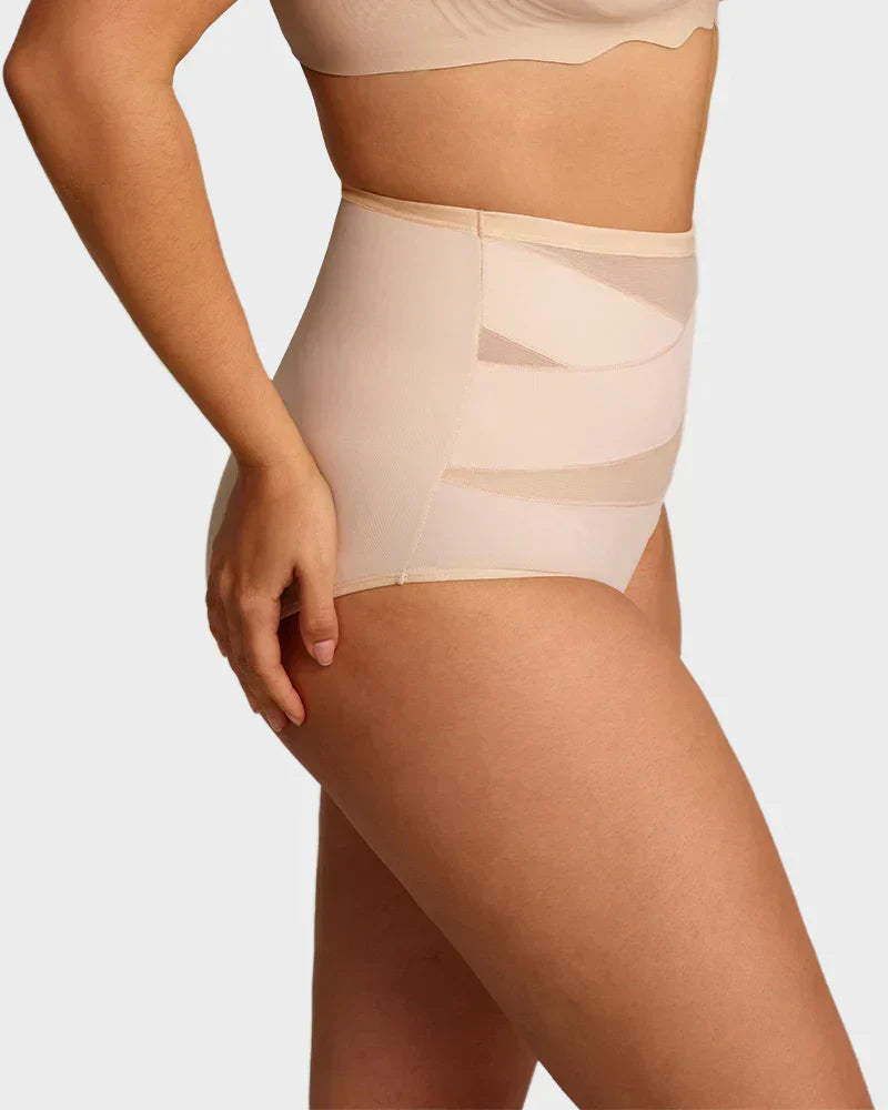Sfrcord® Plus-Size High-Waist Cross Tummy Control Panties