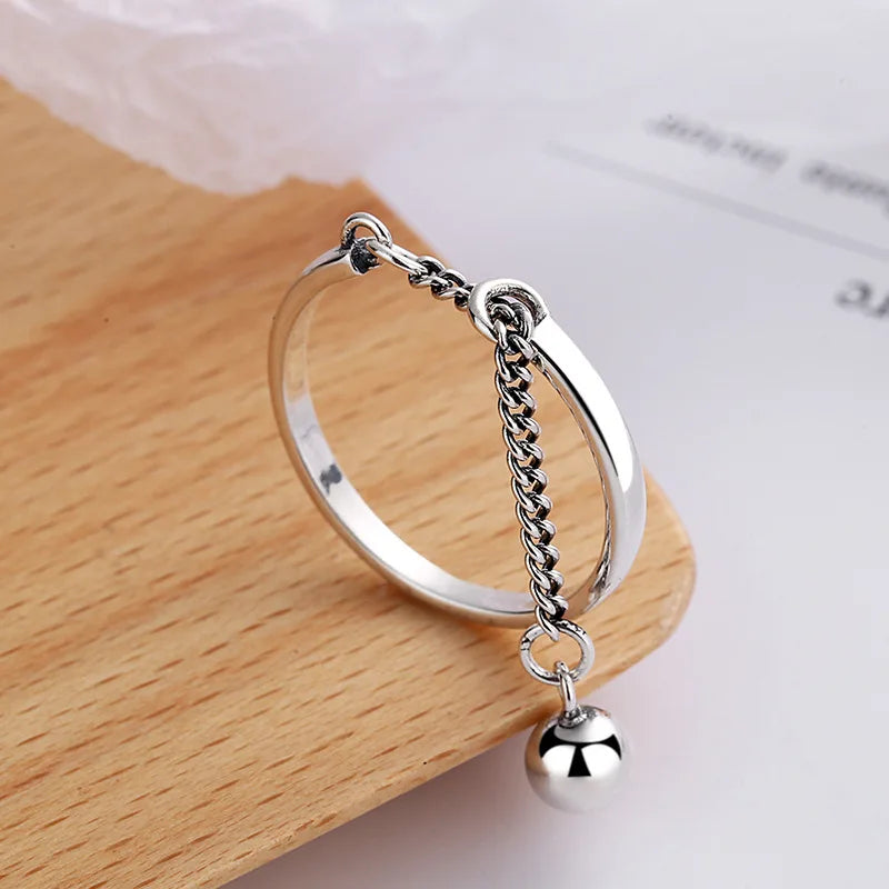 CZTICLE® Adjustable simple fashion chain tassel ring