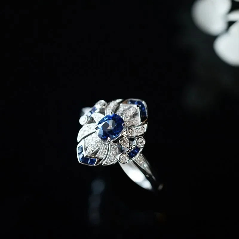 CZTICLE® Mode-Klassiker Luxus Damen hellblau Saphir Ring
