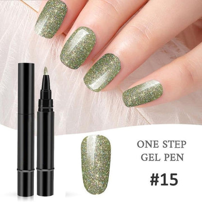 ⚡⚡⚡LAST 44 PCS LEFT!!! 💅 Limited Time Buy 1 Get 1 Free - $ 19.99! ✨One Step Nail Gel Pen🎨Free handheld mini UV nail lamp💡