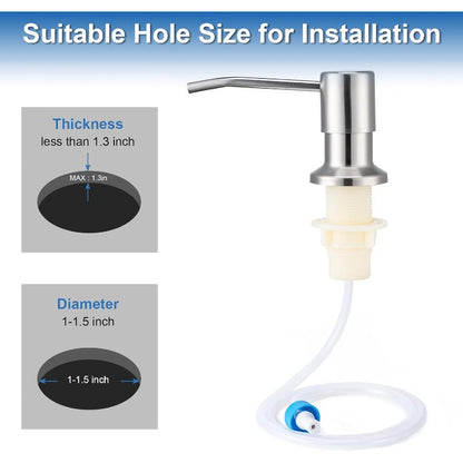 Limited Stock!!! AEXZR® Stainless Steel Built-In Soap Dispenser