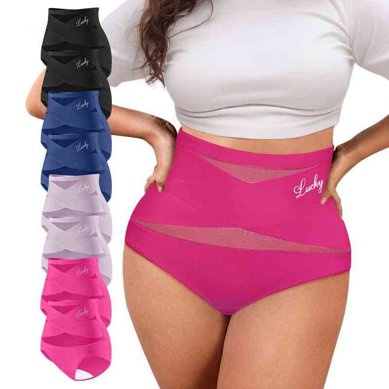 Sfrcord® Plus-Size High-Waist Cross Tummy Control Panties