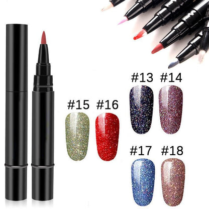 ⚡⚡⚡LAST 44 PCS LEFT!!! 💅 Limited Time Buy 1 Get 1 Free - $ 19.99! ✨One Step Nail Gel Pen🎨Free handheld mini UV nail lamp💡