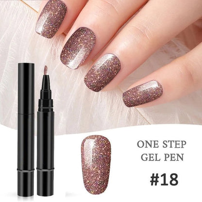 ⚡⚡⚡LAST 44 PCS LEFT!!! 💅 Limited Time Buy 1 Get 1 Free - $ 19.99! ✨One Step Nail Gel Pen🎨Free handheld mini UV nail lamp💡