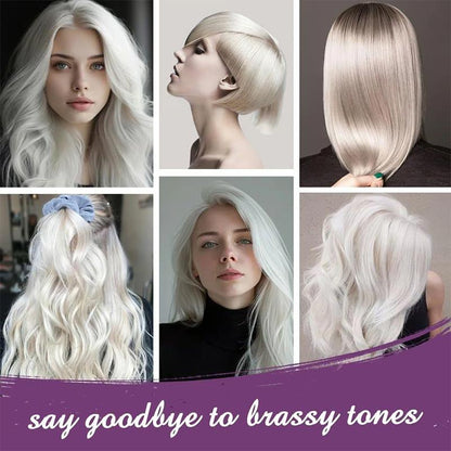 Limited Stock!!! AEXZR® Purple Keratin Hair Mask - Locks Color & Neutralizes Brass & Yellow Tones For Blonde Silver Gray Highlighted Hair