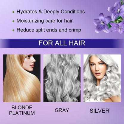 Limited Stock!!! AEXZR® Purple Keratin Hair Mask - Locks Color & Neutralizes Brass & Yellow Tones For Blonde Silver Gray Highlighted Hair