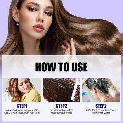 Limited Stock!!! AEXZR® Purple Keratin Hair Mask - Locks Color & Neutralizes Brass & Yellow Tones For Blonde Silver Gray Highlighted Hair