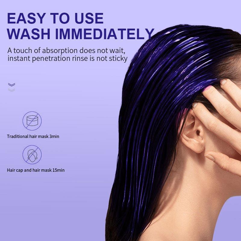 Limited Stock!!! AEXZR® Purple Keratin Hair Mask - Locks Color & Neutralizes Brass & Yellow Tones For Blonde Silver Gray Highlighted Hair
