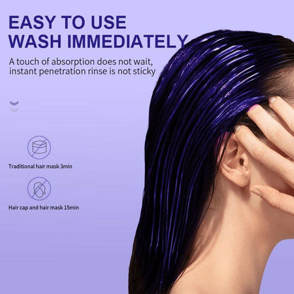 Limited Stock!!! AEXZR® Purple Keratin Hair Mask - Locks Color & Neutralizes Brass & Yellow Tones For Blonde Silver Gray Highlighted Hair