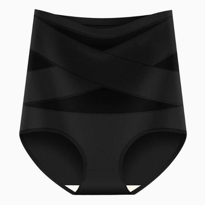 Sfrcord® Plus-Size High-Waist Cross Tummy Control Panties