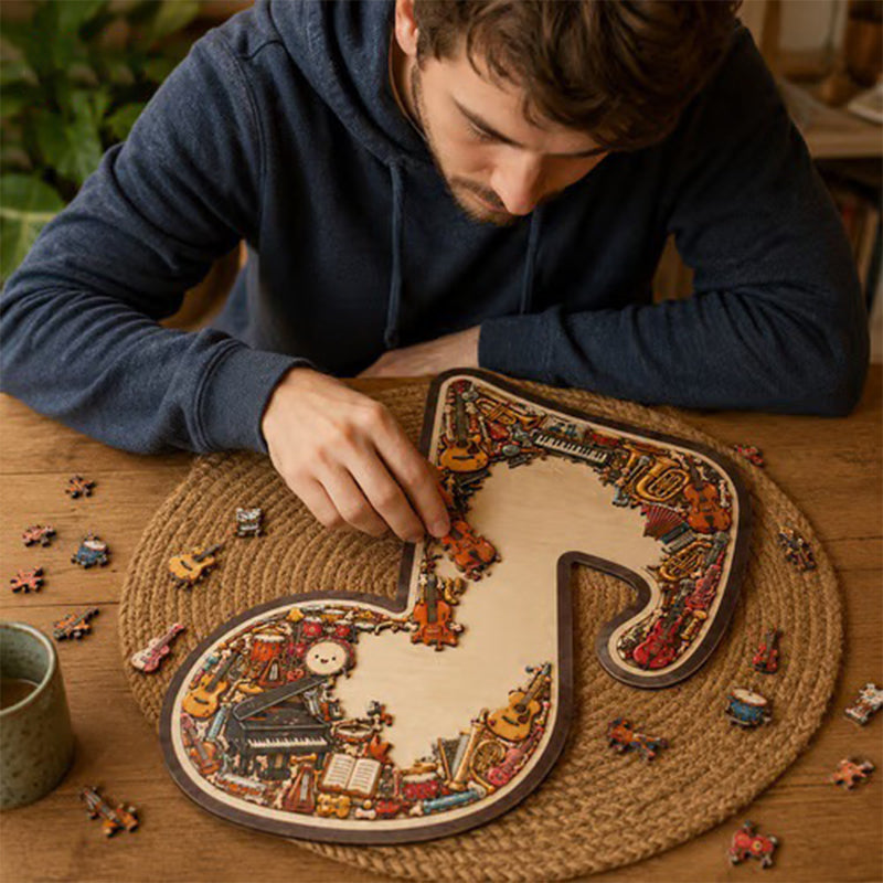 Limited Stock!!! 🎶AEXZR® Wooden Musical Note Jigsaw Puzzle🧩