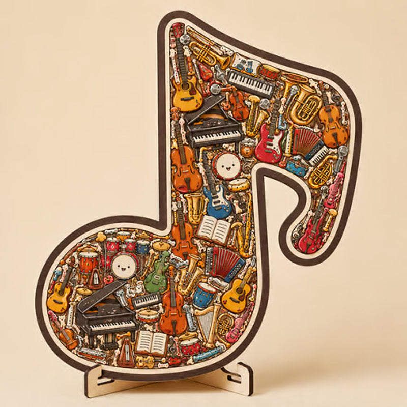 Limited Stock!!! 🎶AEXZR® Wooden Musical Note Jigsaw Puzzle🧩