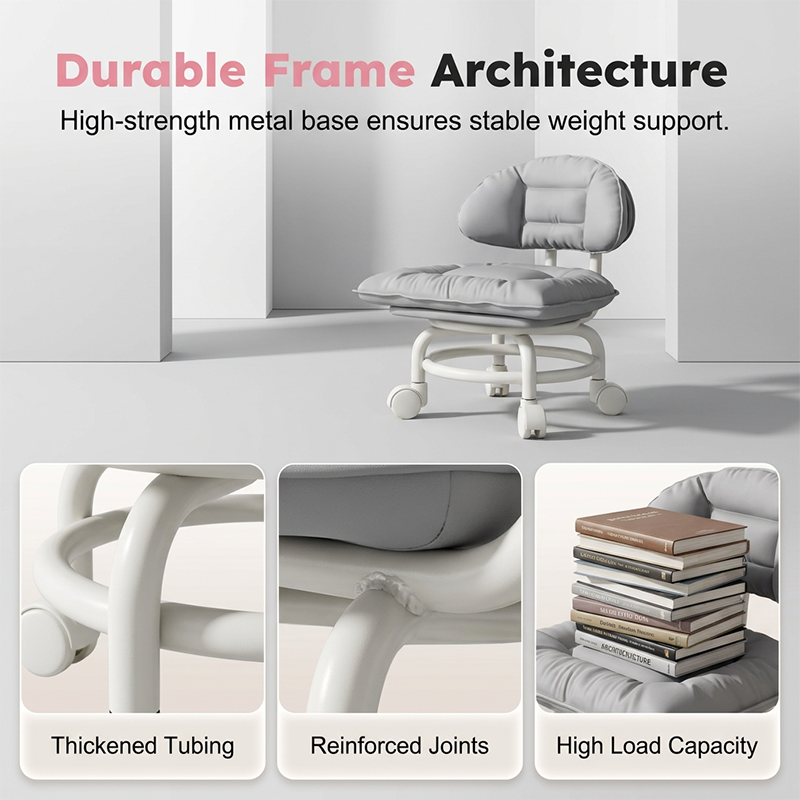 Limited Stock!!! 🪑50% OFF NOW! ⏳⏰Sfrcord® Rolling Low Stool with Backrest – Padded seat & silent casters – Perfect for workshops, garages or studios – comfortable and mobile 🛠️✨