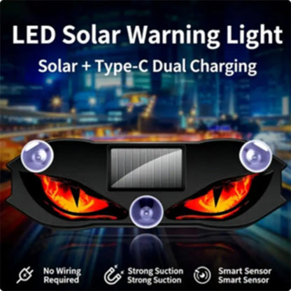 🎉 2026 Sale — Over 20,000 Sold! 🚗AEXZR® Solar LED Car Warning Light – Devil Eye Design 🔥