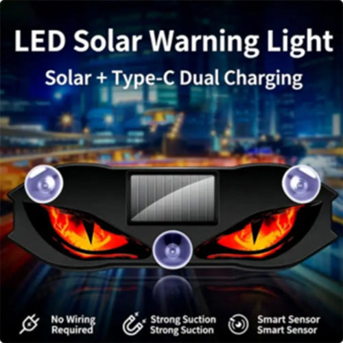 🎉 2026 Sale — Over 20,000 Sold! 🚗AEXZR® Solar LED Car Warning Light – Devil Eye Design 🔥