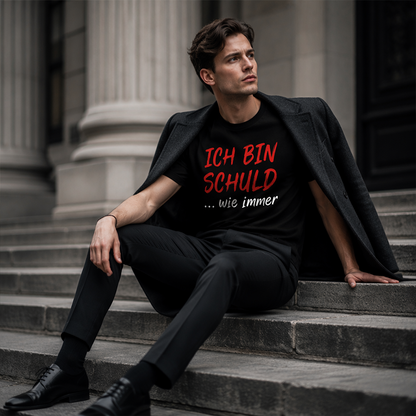 Begrenzter Vorrat!!!  Witziges deutsches Slogan-T-Shirt für Herren, schwarz, Kurzarm, Rundhalsausschnitt