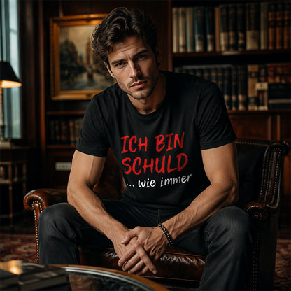 Begrenzter Vorrat!!!  Witziges deutsches Slogan-T-Shirt für Herren, schwarz, Kurzarm, Rundhalsausschnitt