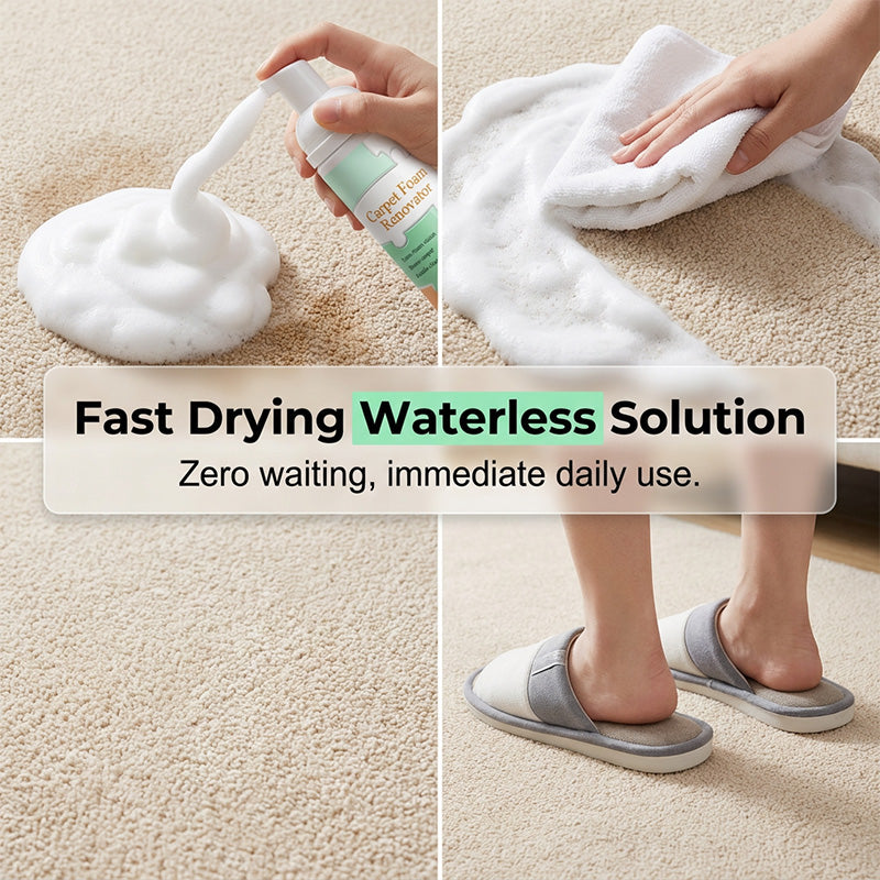 🔥Limited Time Promotion 50% OFF🔥AEXZR® Waterless Carpet Foam Stain Remover with Towel