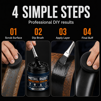 AEXZR® 🥳2026 HOT SALE🥳💞50K+ SOLD!🔧🏠 60% OFF! AEXZR® Metal Rust Protection Black Repair Paste – Restores rusty gates, railings & tools. Forms protective coating – no need to replace! 🛡️✨